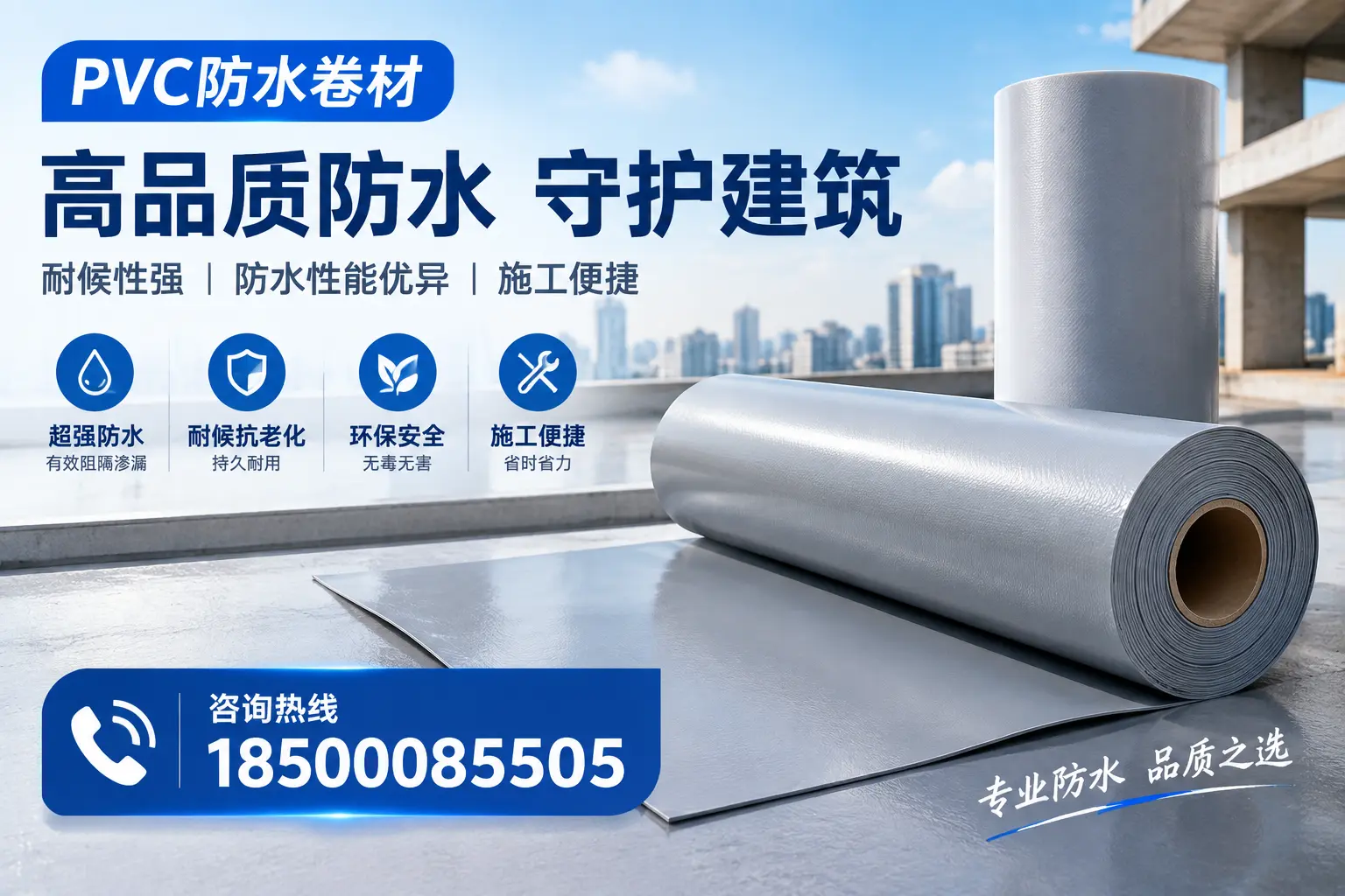 PVC防水卷材的防水效果评测,适合保定的科学依据